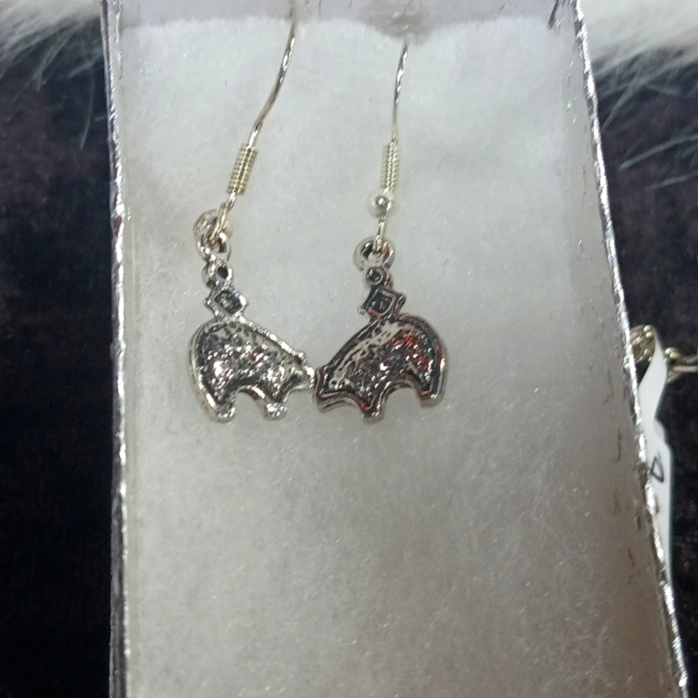 925 Silver Bear Earrings